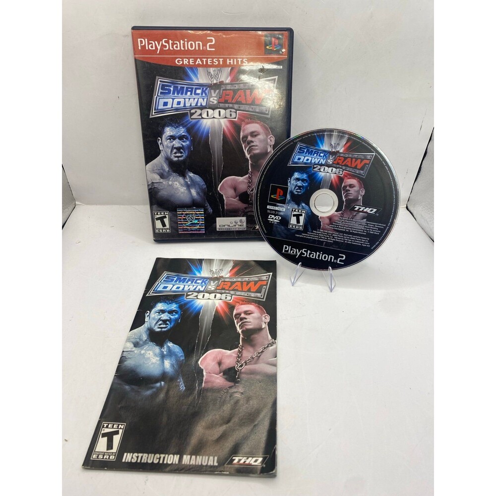 WWE SmackDown vs. Raw 2006 (Sony PlayStation 2, 2005) SVR tested authentic